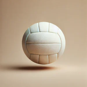 white volleyball with smooth cushioned panels