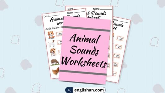 Animal Sounds Worksheet in English • Englishan