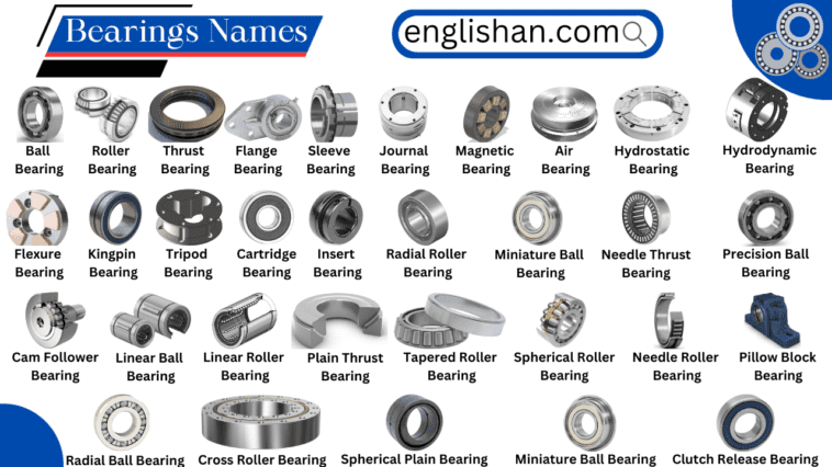 Bearings Names in English With Picture