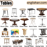 Types of Tables with Pictures in English