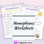 Homophones Worksheets