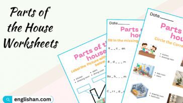 Parts of the House Worksheets and Exercises