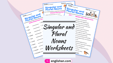 Singular and Plural Nouns Worksheets