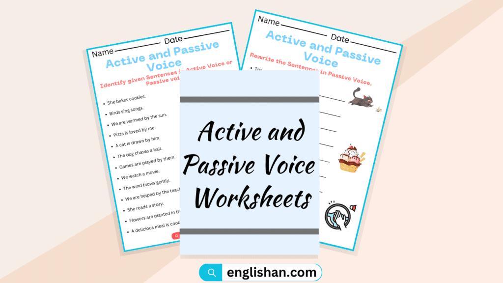 Active And Passive Voice Worksheets With Answers In English