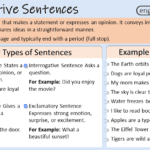 Declarative Sentences with Examples and Difference between other sentences