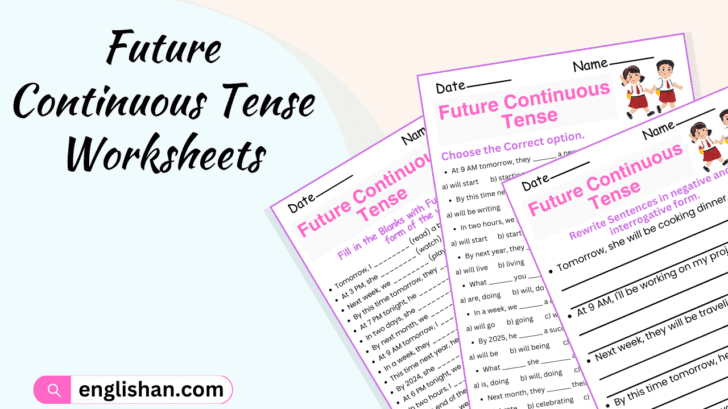 Future Continuous Tense Worksheets and Exercises with Answers