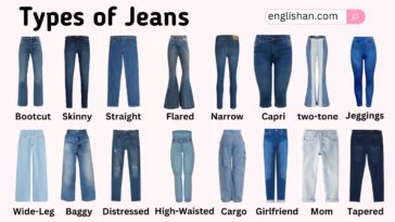 Types of Jean Names in English