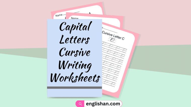 A-Z Capital Letters Cursive Writing Worksheets. Cursive Handwriting Practice.