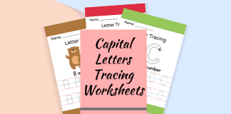 Capital Letters Tracing Worksheets A-Z with PDF.