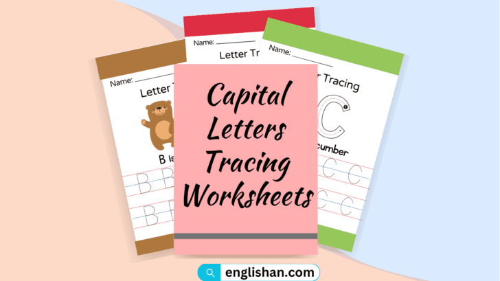 Capital letters Tracing Worksheets A-Z with Printable PDF Free