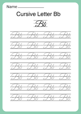 Cursive Writing Worksheets From A to Z with Free PDF