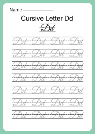 Cursive Writing Worksheets From A to Z with Free PDF