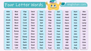 Four Letter Words in English