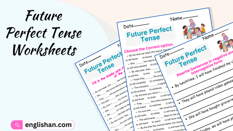 Future Perfect Tense Worksheets and Exercises