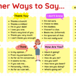 Other Ways to Say