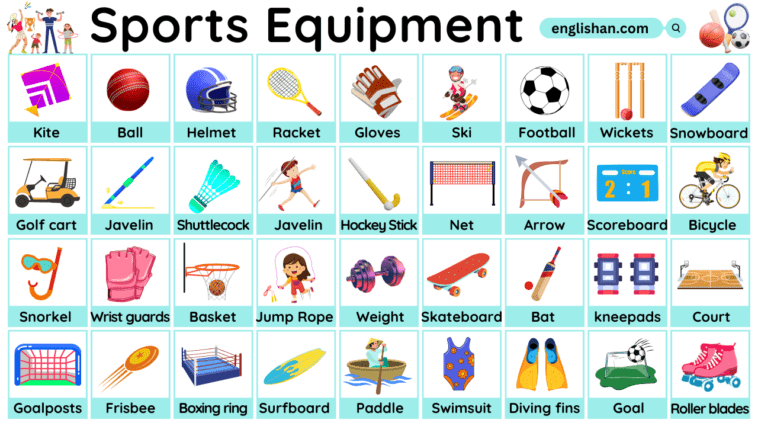 Sports Equipment Vocabulary