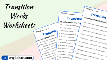 Transition Words Worksheets and Exercises