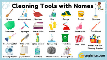 Cleaning Tools with Names