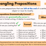Dangling Prepositions