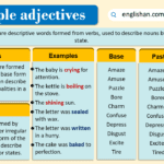 Participle adjectives