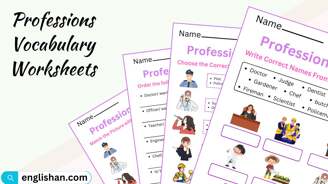 Professions Vocabulary Worksheets and Exercises