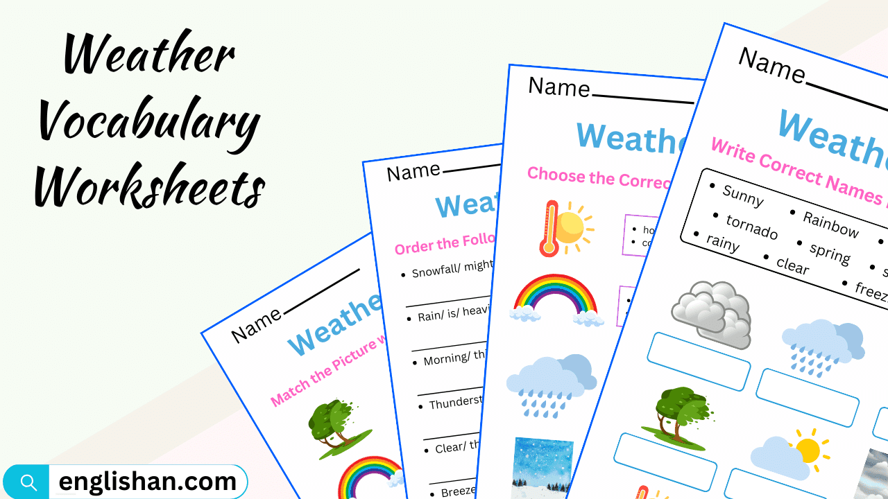 Weather Vocabulary Worksheets and Exercises