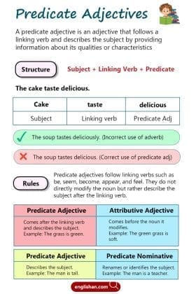 Predicate Adjectives in English With Examples