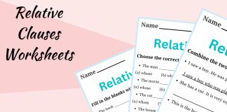 Relative Clauses Worksheets and Exercises