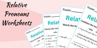 Relative Pronouns Worksheets and Exercises