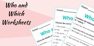 Who and Which Worksheets and Exercises