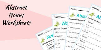 Abstract Nouns Worksheets with Answers in English