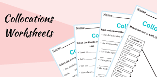 Collocations Worksheets