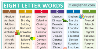 Eight Letter Words in English