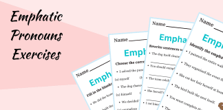 Emphatic Pronouns Exercises