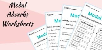 Modal Adverb Worksheets and Exercises