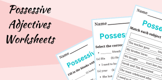 Possessive Adjectives Worksheets and Exercises