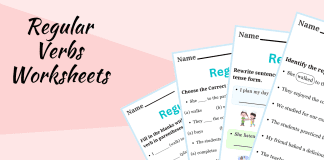 Regular Verbs Worksheets with Answers in English