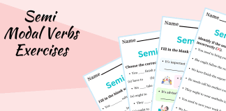 Semi Modal Verbs Exercises with Answers in English