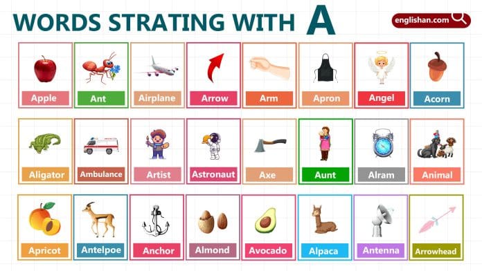 Words Starting with A to Help Kids Build Vocabulary