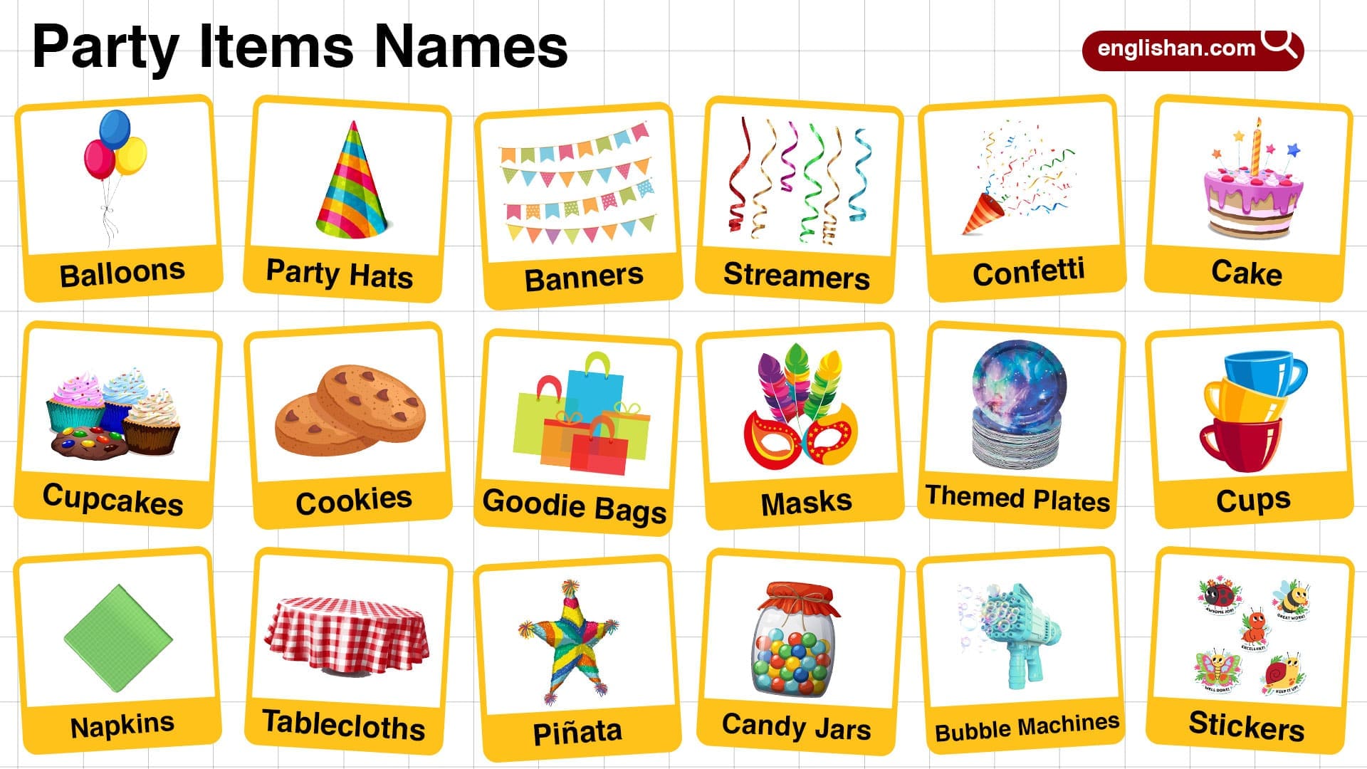 Names of Party Items for Kids Fun Ideas for Your Celebration