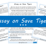 Save Tigers Essay – 10 Lines, 250 Words, and 500 Words