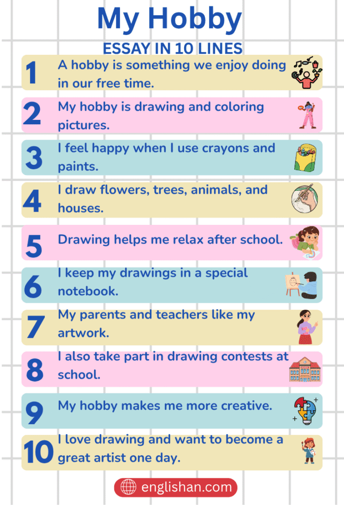 My Hobby Guide Example My Hobby Essay – 10 Lines, 250 Words, and 500 Words