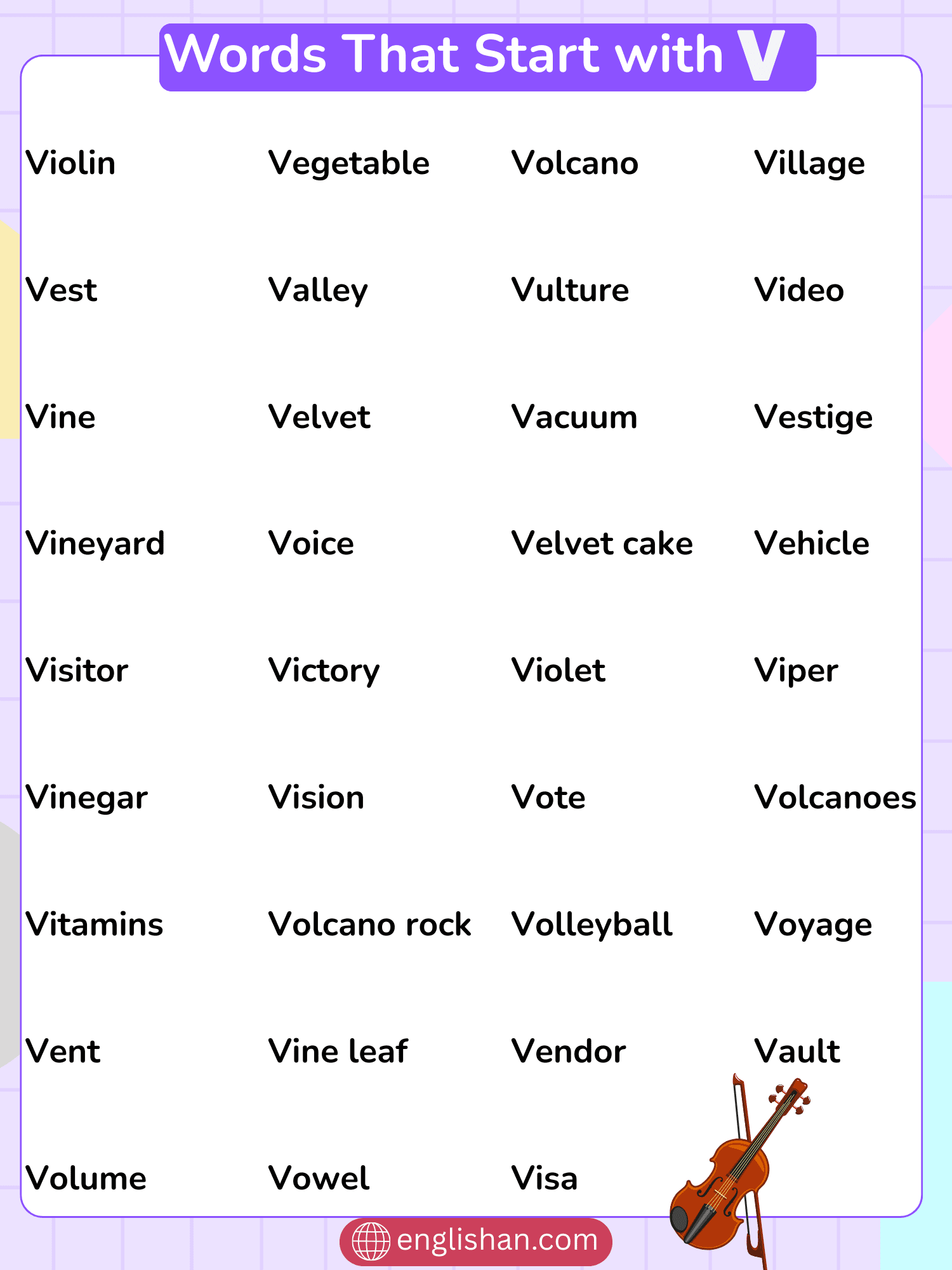 Vl Words 1215 Words That Start with V: A to Z List from Common to Rare
