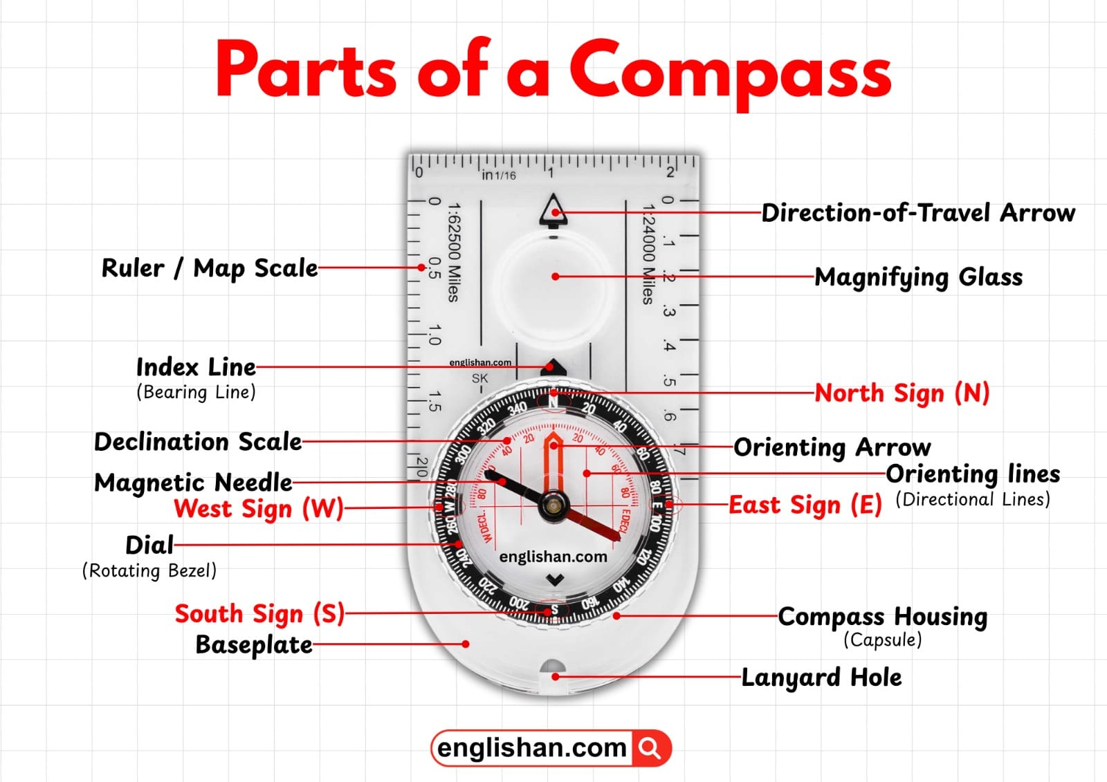 Parts of a Compass: Complete Guide with Diagram