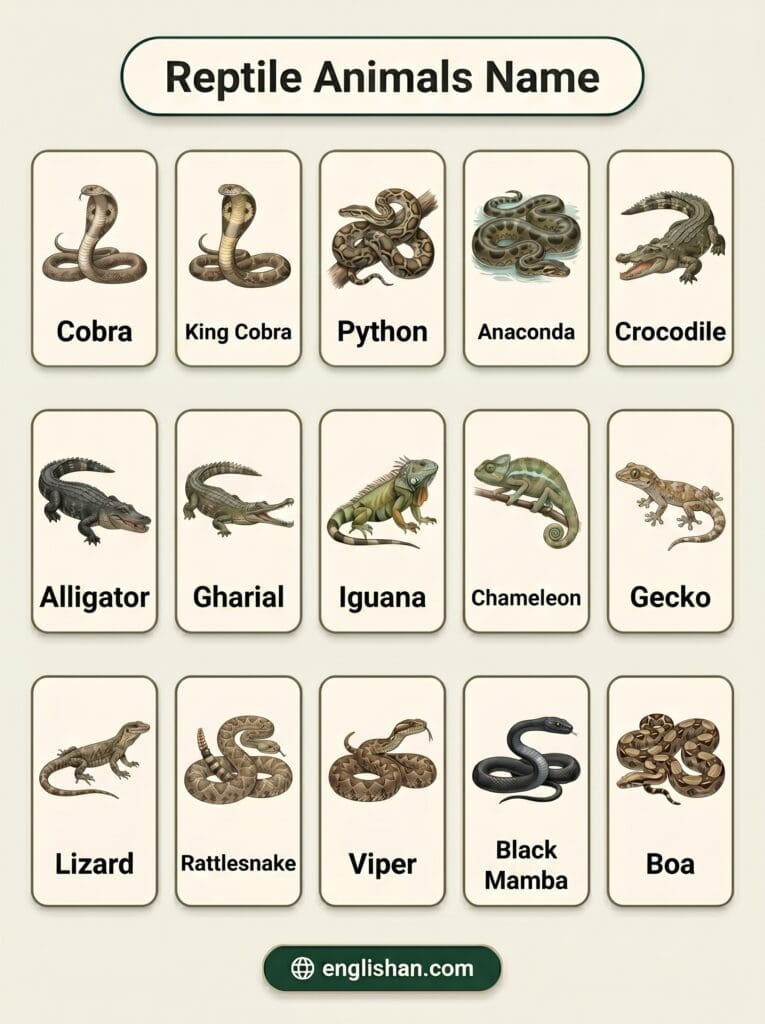 Animal Raptile 65+ Reptile Animals Name in English with Pictures, Types and Species List