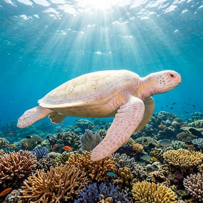  Albino Sea Turtle